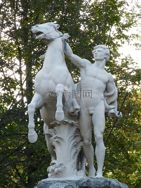 雕塑,马,数字