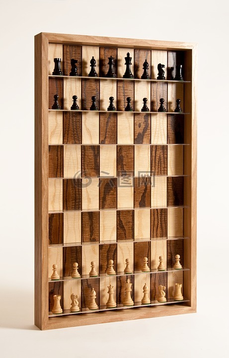 棋,垂直棋盘,3d国际象棋