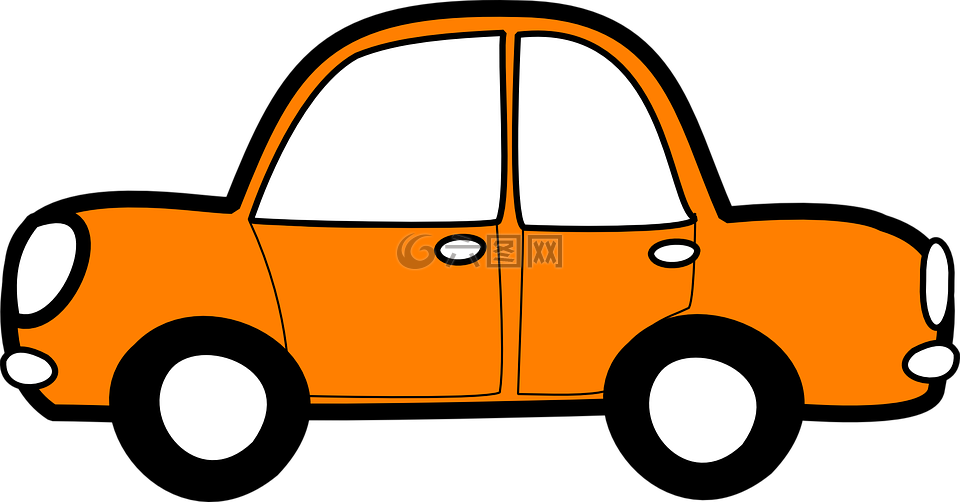 车,橙色,车辆
