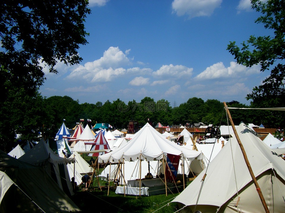 中世纪,帐篷,事件