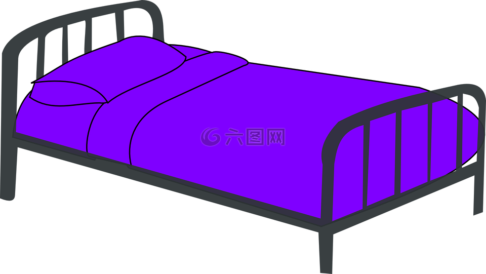 婴儿床,紫色,床