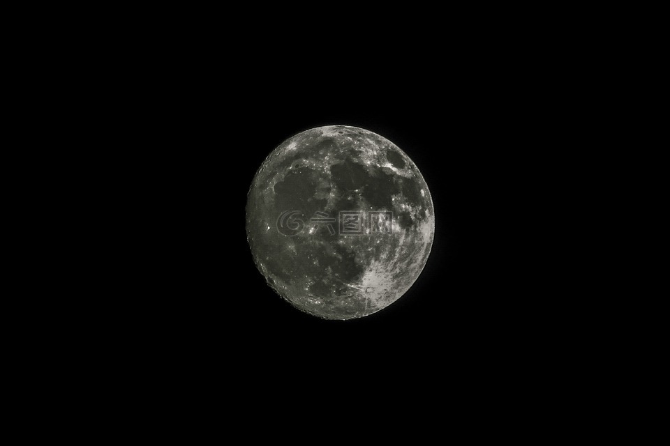 卫星,月亮,夜