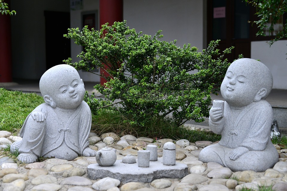 石像,沙彌,佛教