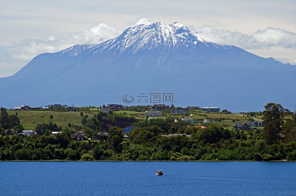 智利,延基韦湖,卡尔布科火山