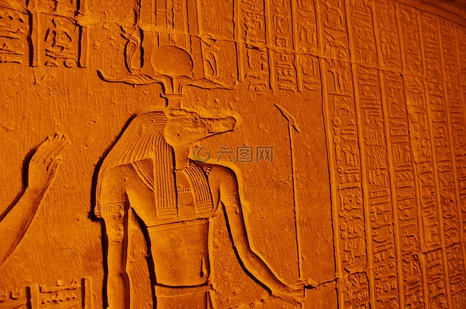 埃及,雕刻,旅遊