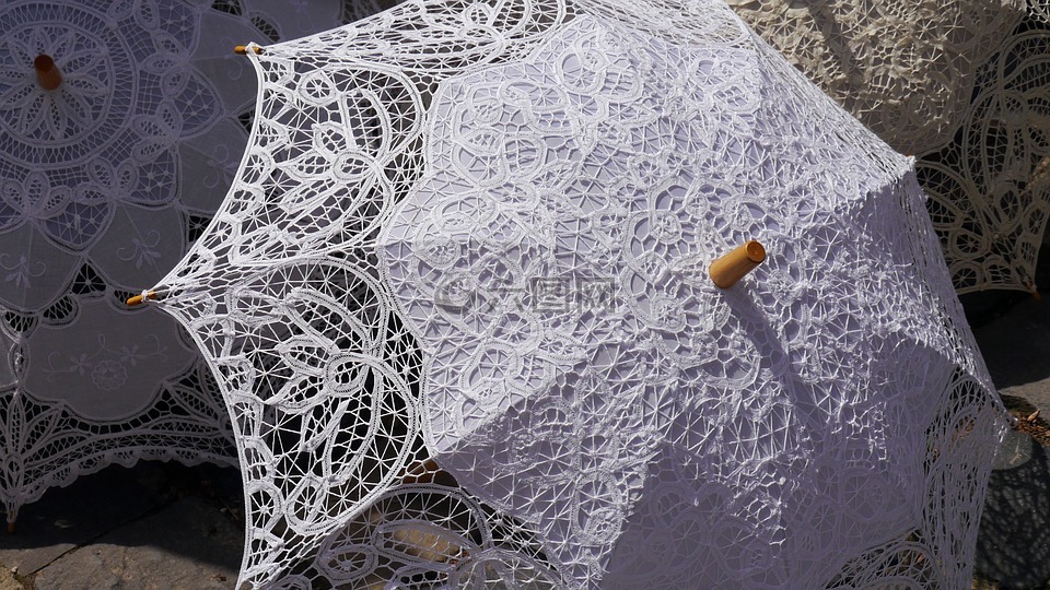 太阳伞,花边,时尚