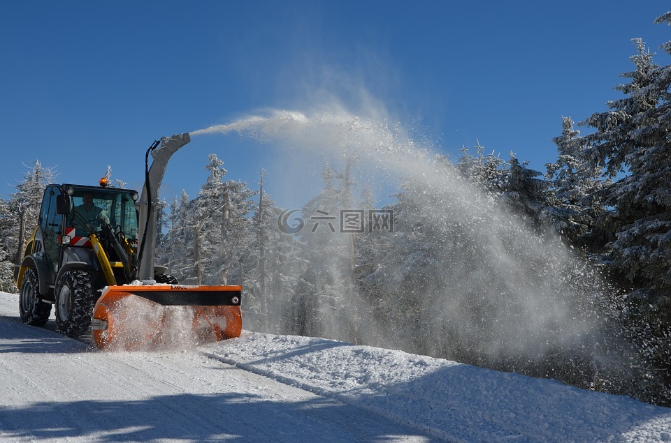 雪犁,雪,冬季服务