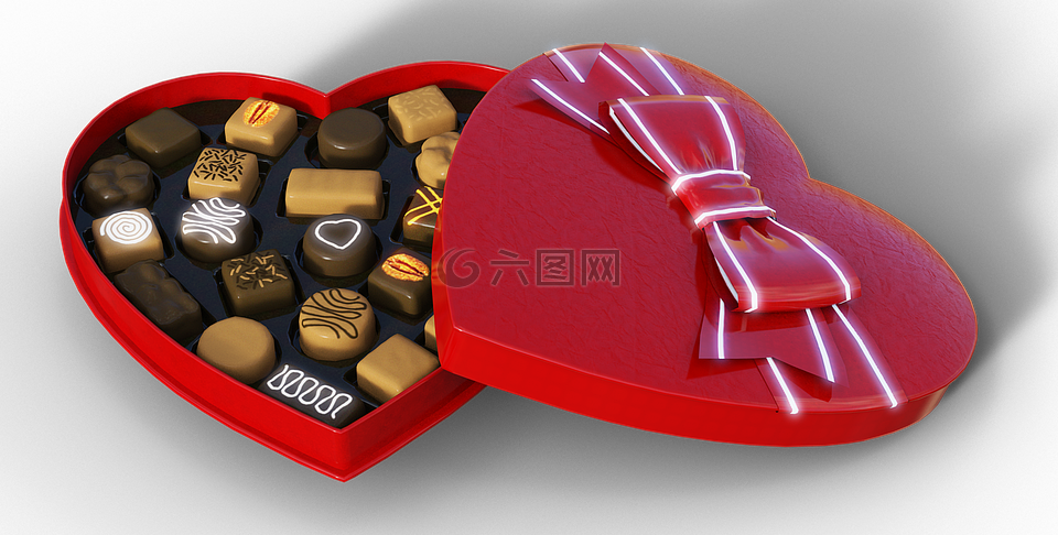 心脏,巧克力,礼物