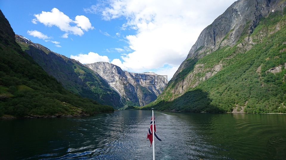 挪威,närøyfjorden,居德旺恩