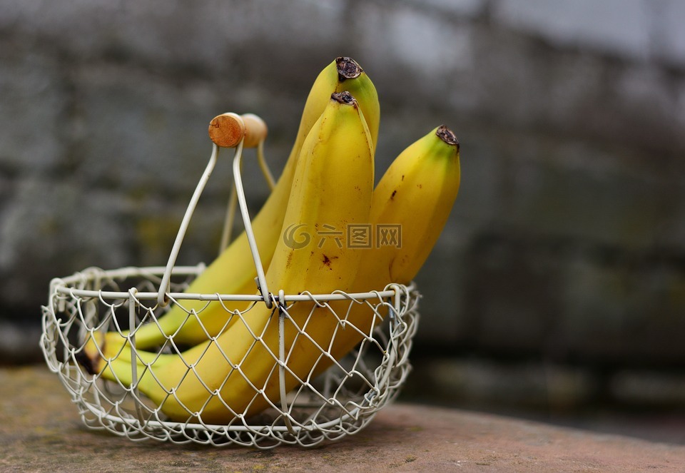 香蕉,水果,水果篮