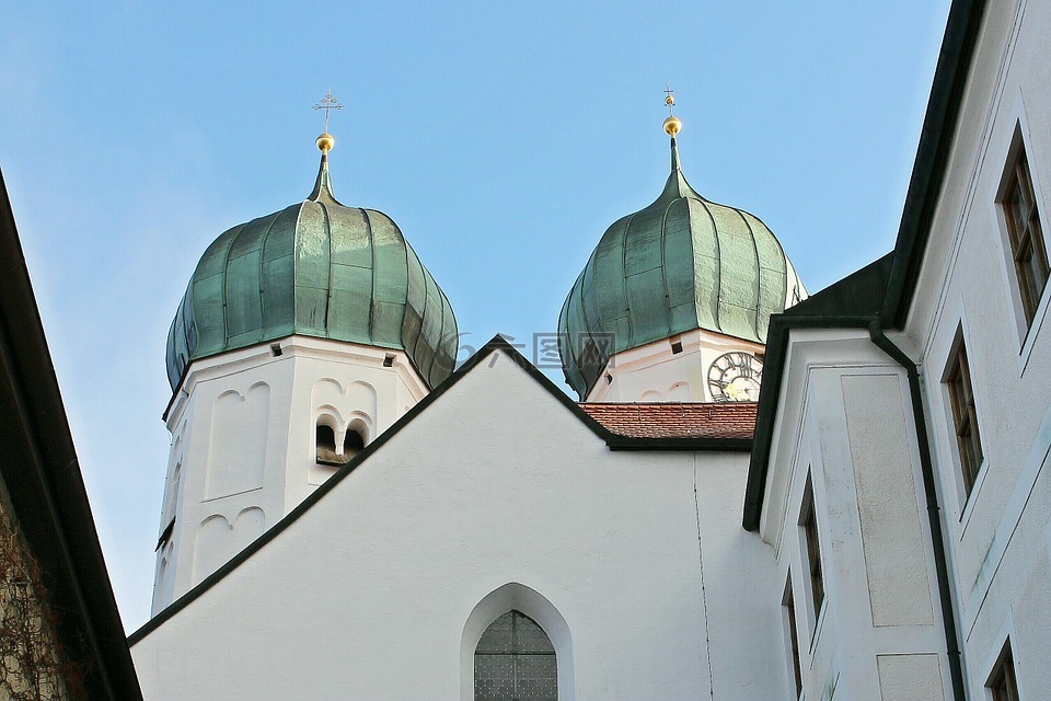 教会,洋葱穹顶,炮台