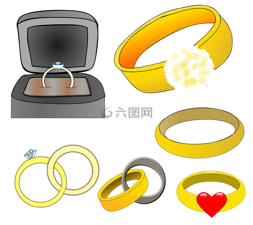 订婚戒指，结婚戒指,订婚,婚礼