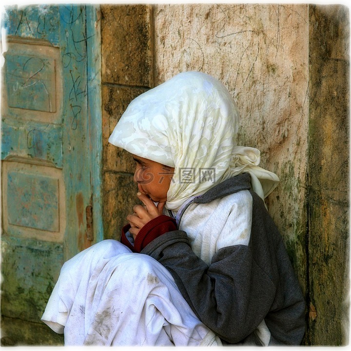摩洛哥,女孩,儿童