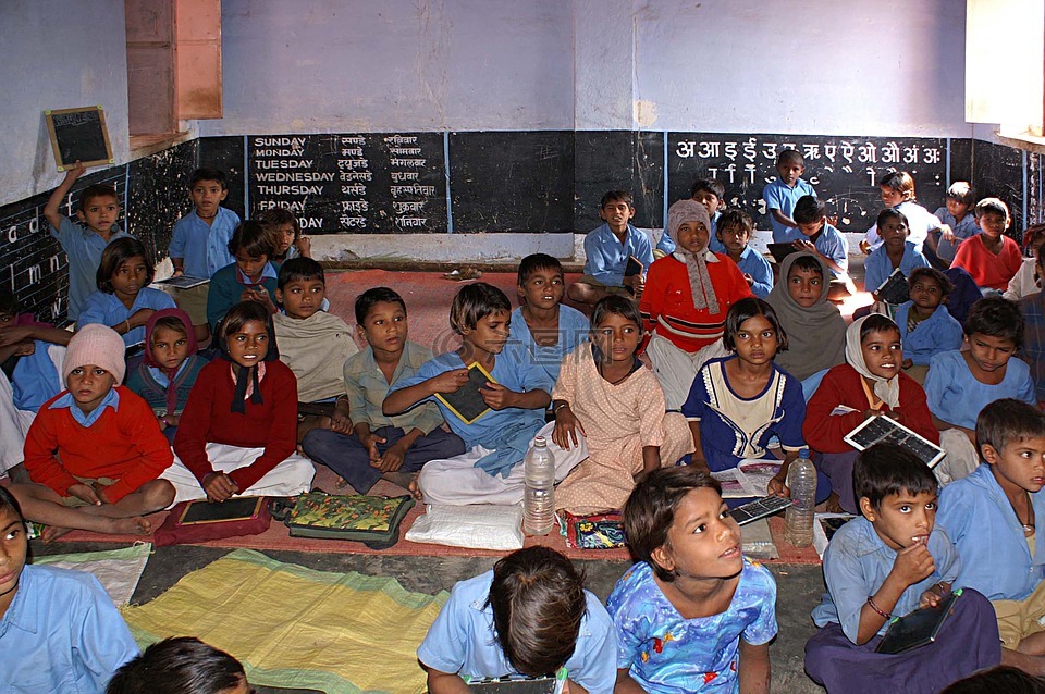 印度,学校,儿童