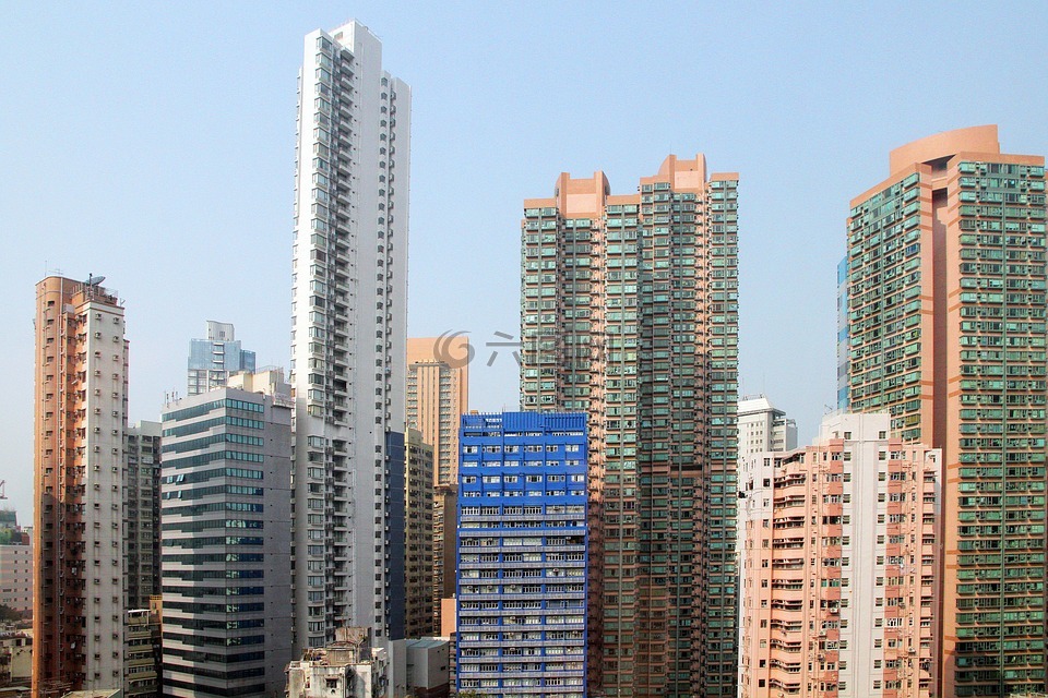香港,摩天大楼,房子
