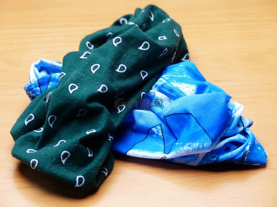 围巾,蓝色,绿色
