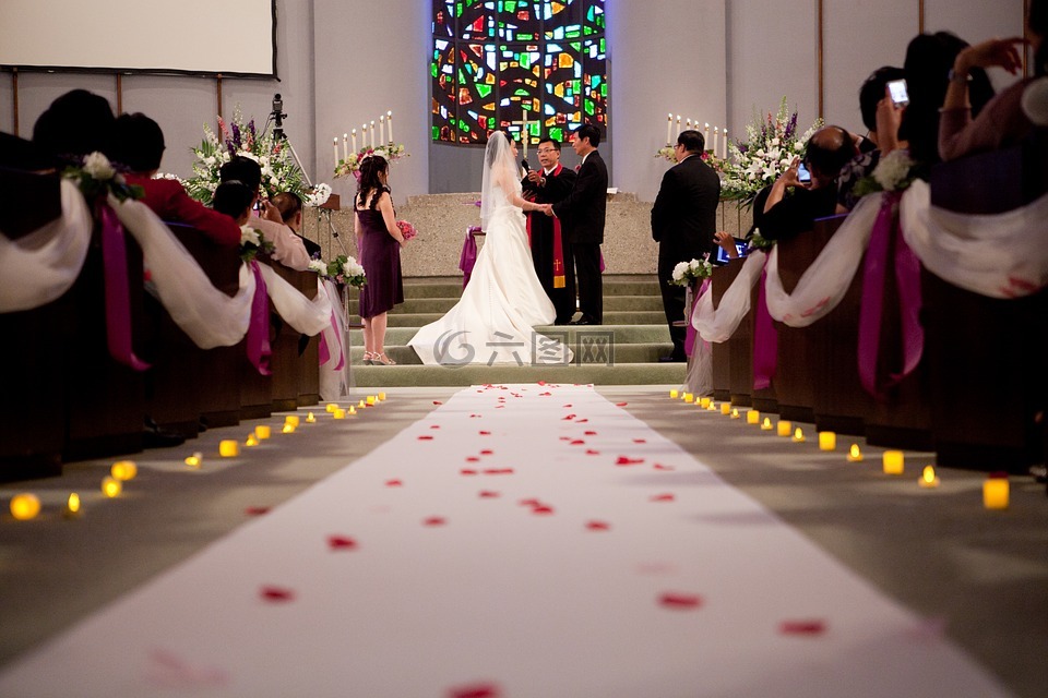 婚礼,仪式,教堂
