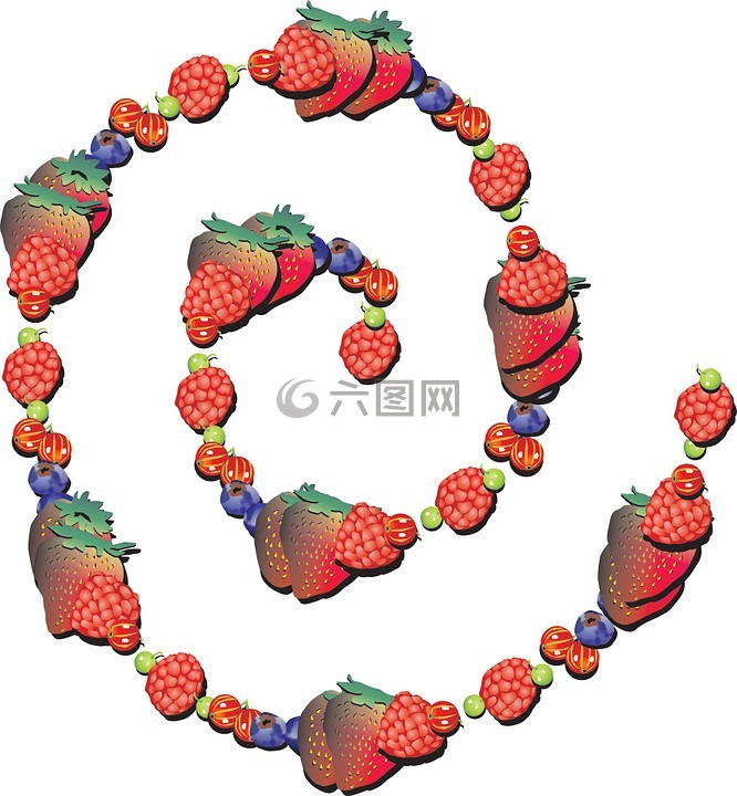 草莓,螺旋,线