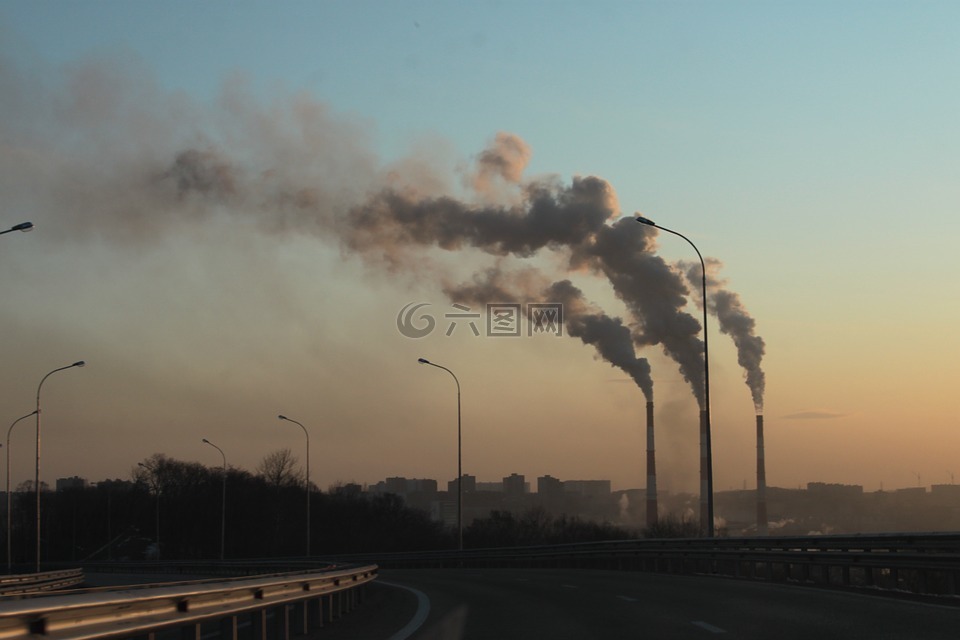 工厂,烟,排放