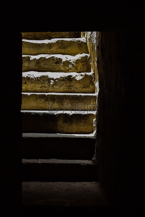 楼梯,光,圣保罗的教堂的地下墓穴
