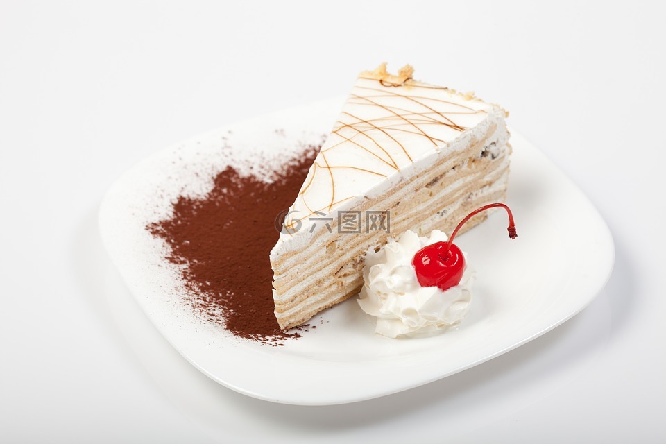 蛋糕,酸奶油,蛋糕smetannikov
