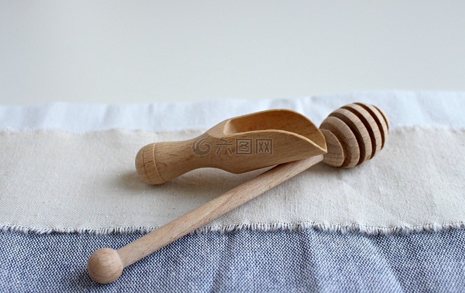 木,勺子,木制餐具