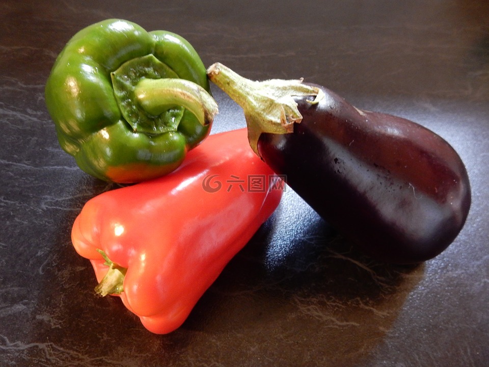 蔬菜,青椒,红色