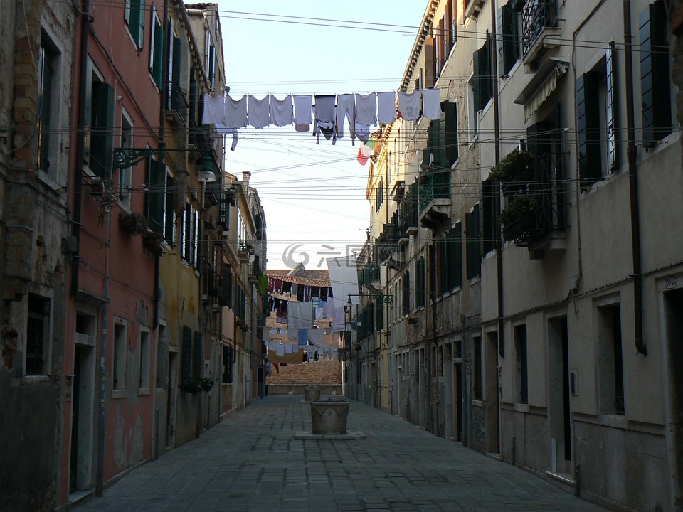 威尼斯,街,意大利