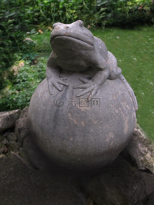 青蛙,球,陶瓷