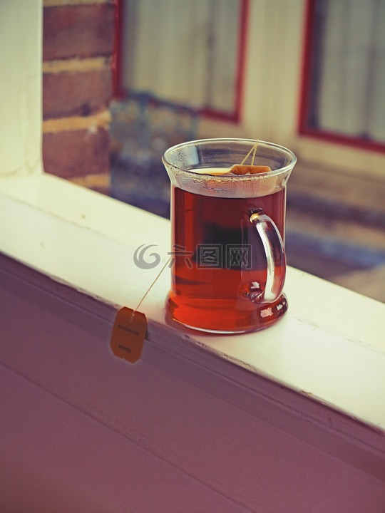 茶,杯,玻璃
