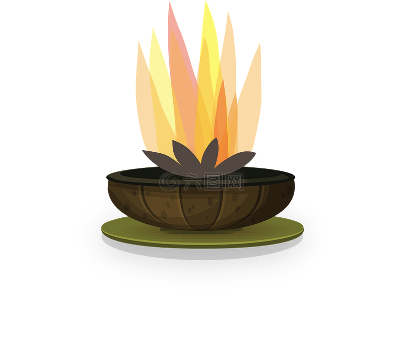 火塘,花园,燃木