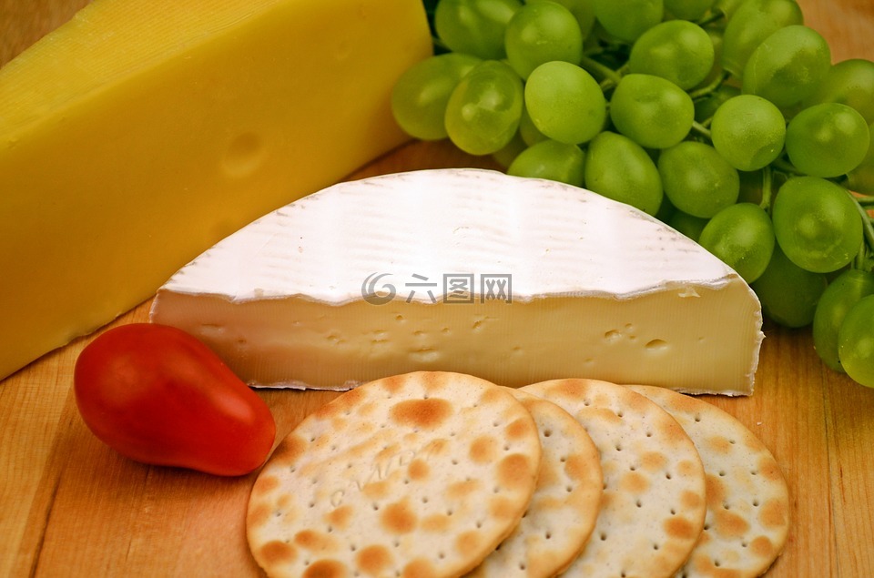 卡门培尔奶酪,奶酪,葡萄