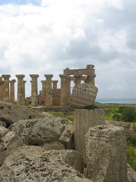 庙,希腊语,废墟