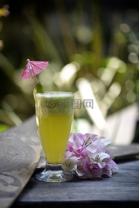 鸡尾酒,喝,茶点