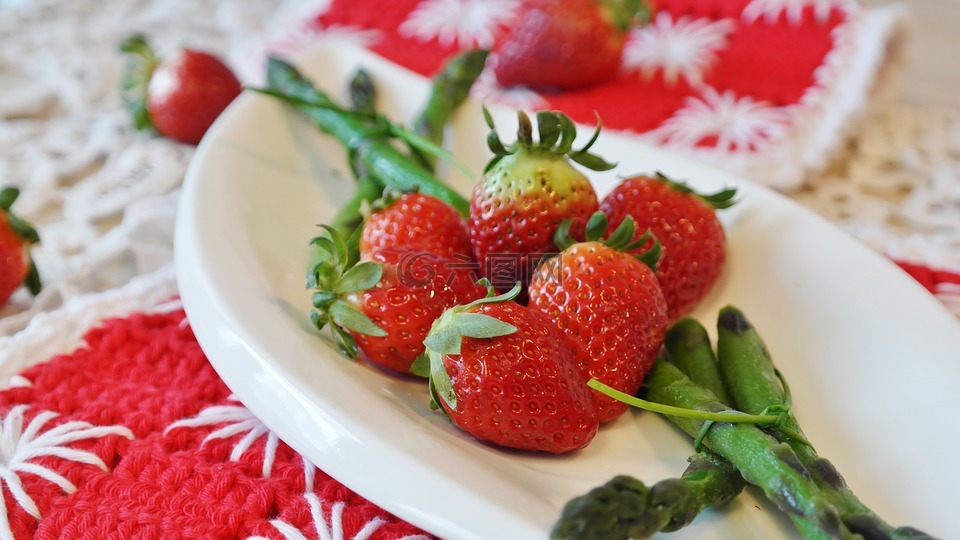 草莓,甜,红色