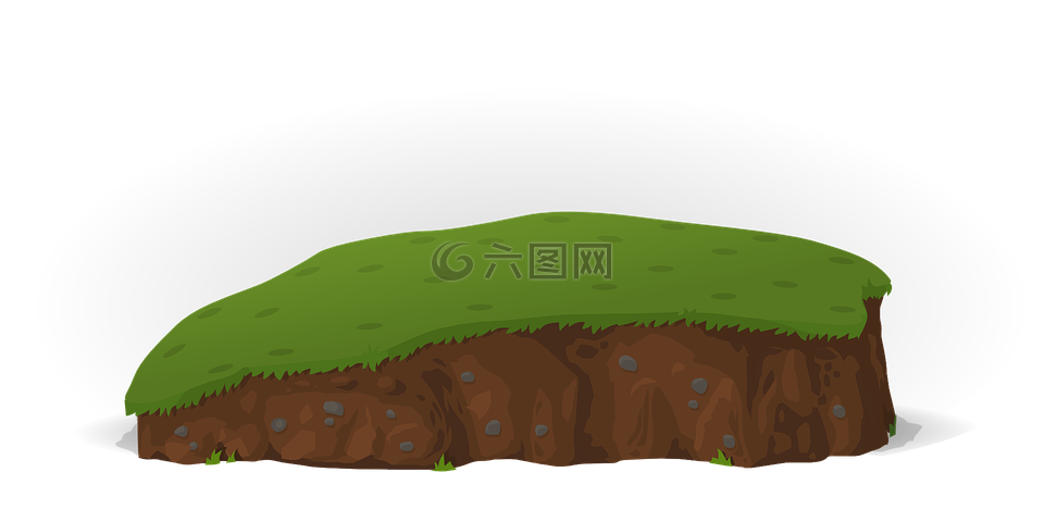 小山,土壤,草