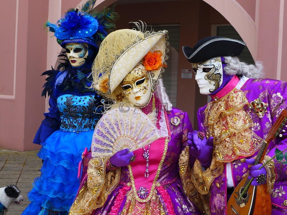 威尼斯的面具,威尼斯狂欢节 》,口罩