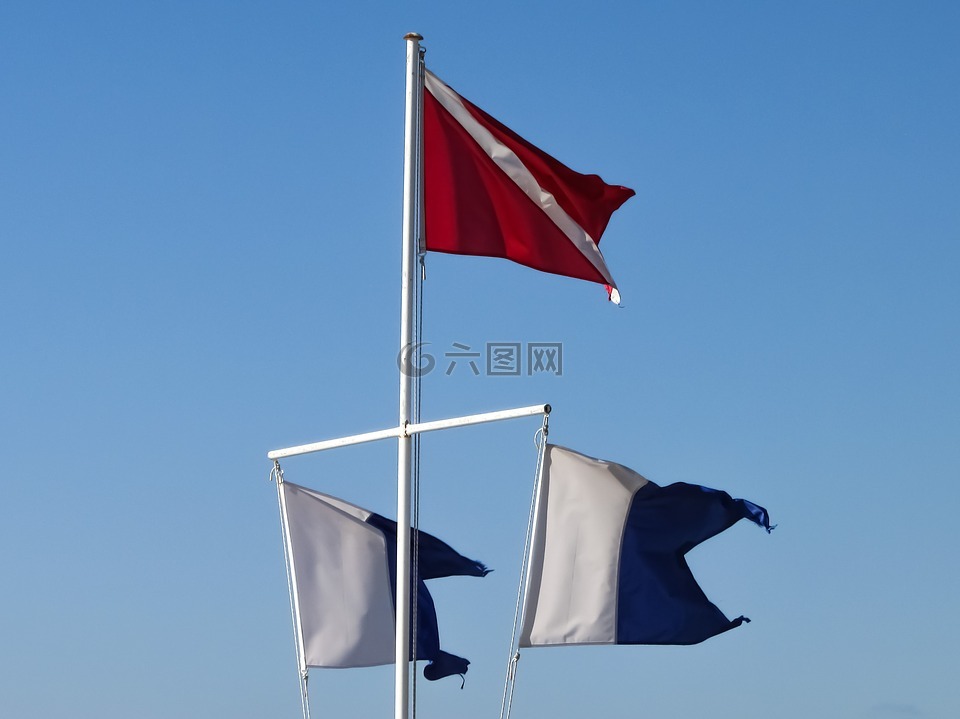 旗,导航标志,海洋