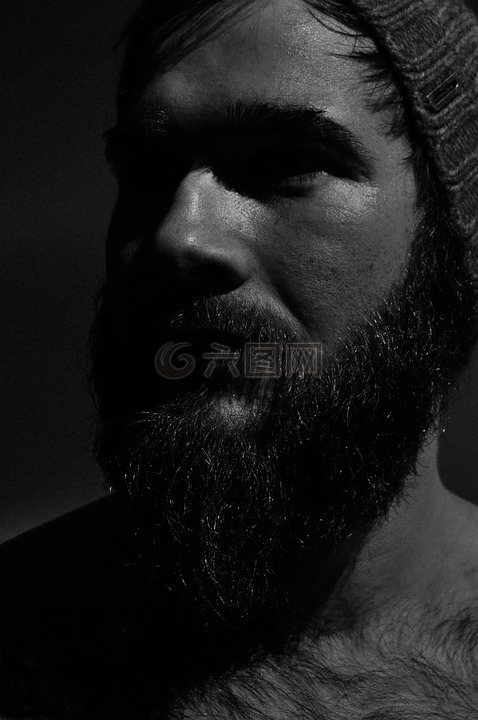 低调,肖像,男子