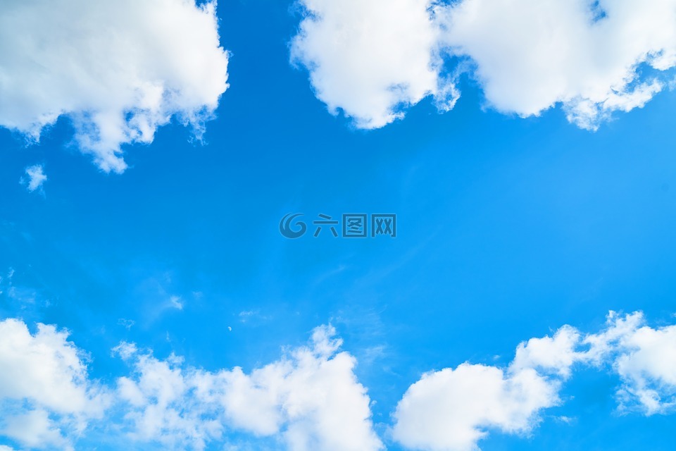 天空,云,蓝色