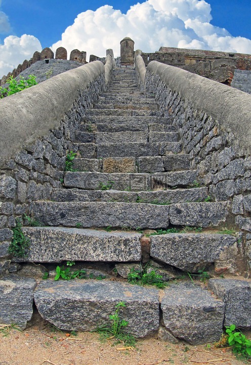 古代,楼梯,堡垒