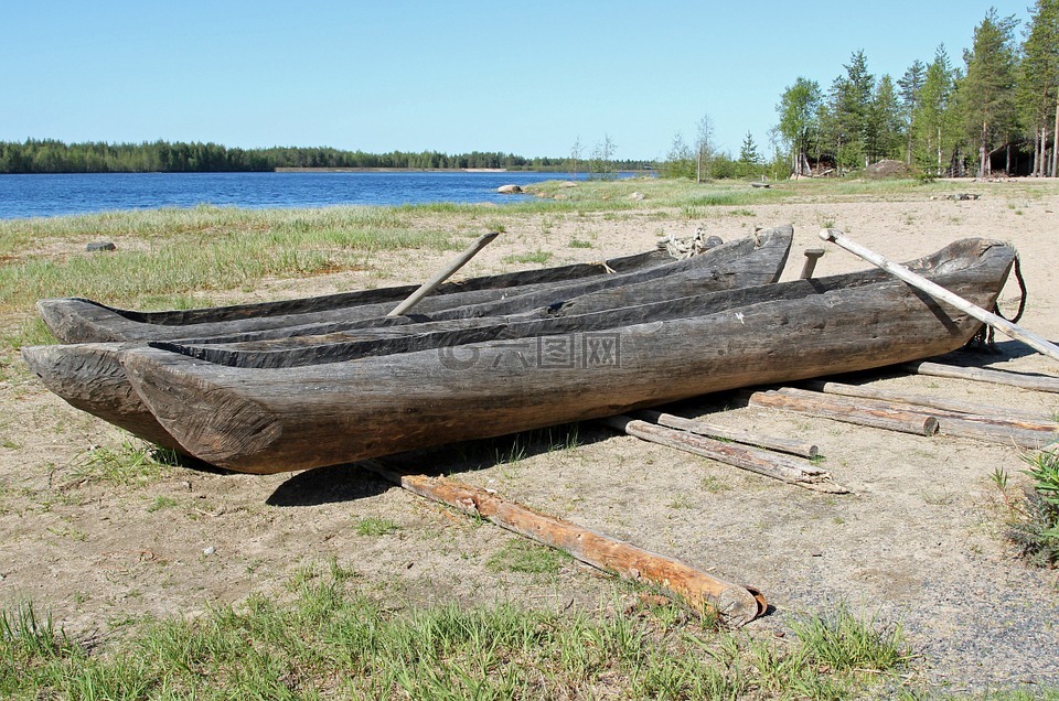 独木舟船,芬兰,景观