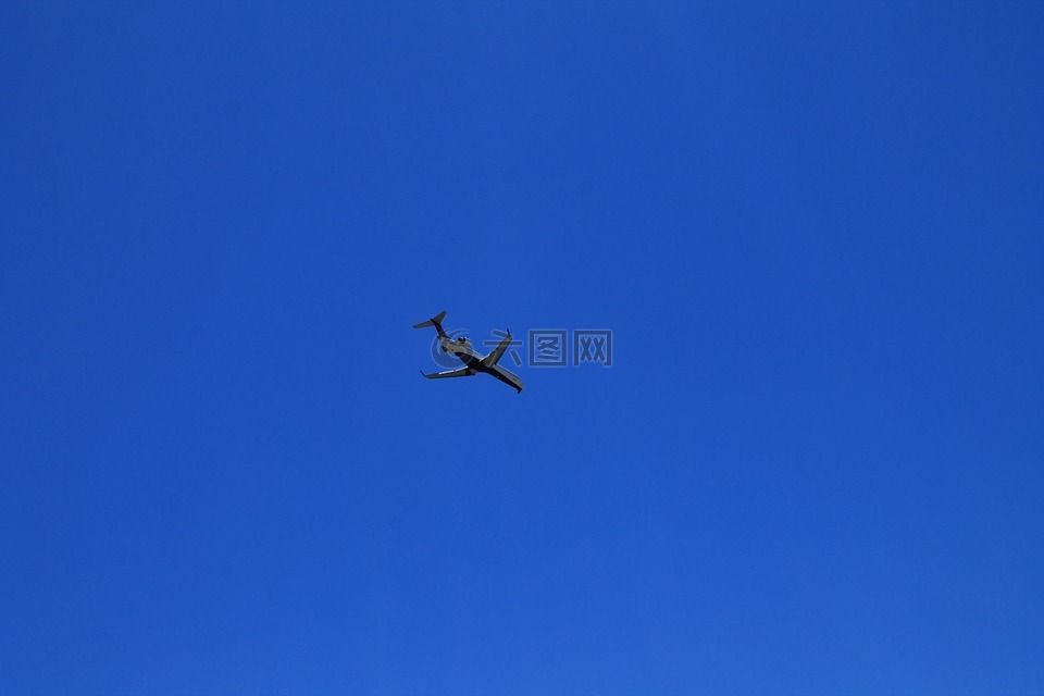 平面,天空,蓝色