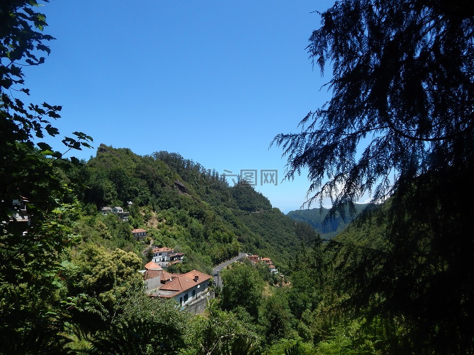 山村,山风景,马德拉