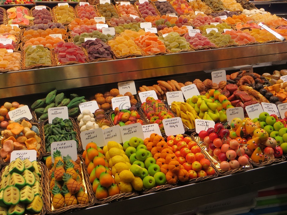 市场,水果,热带水果