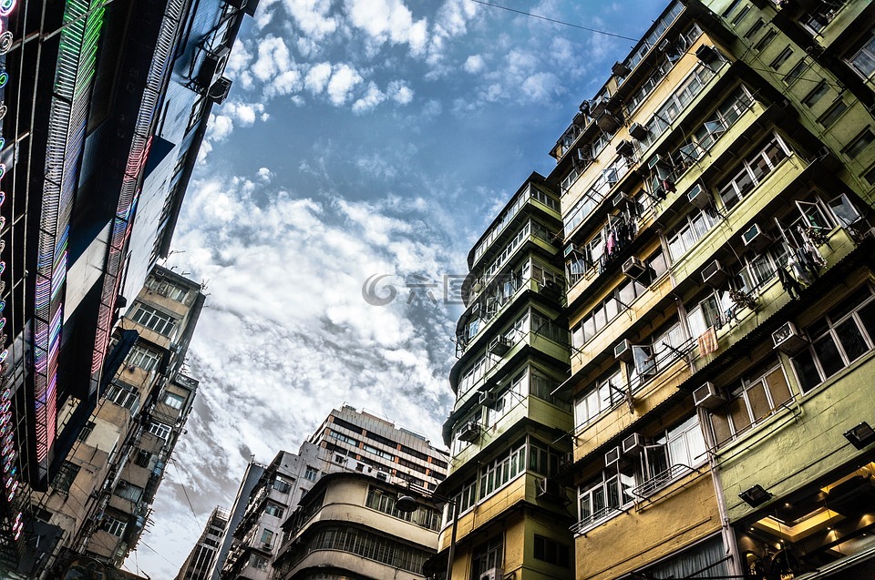 旧楼,居住区,香港