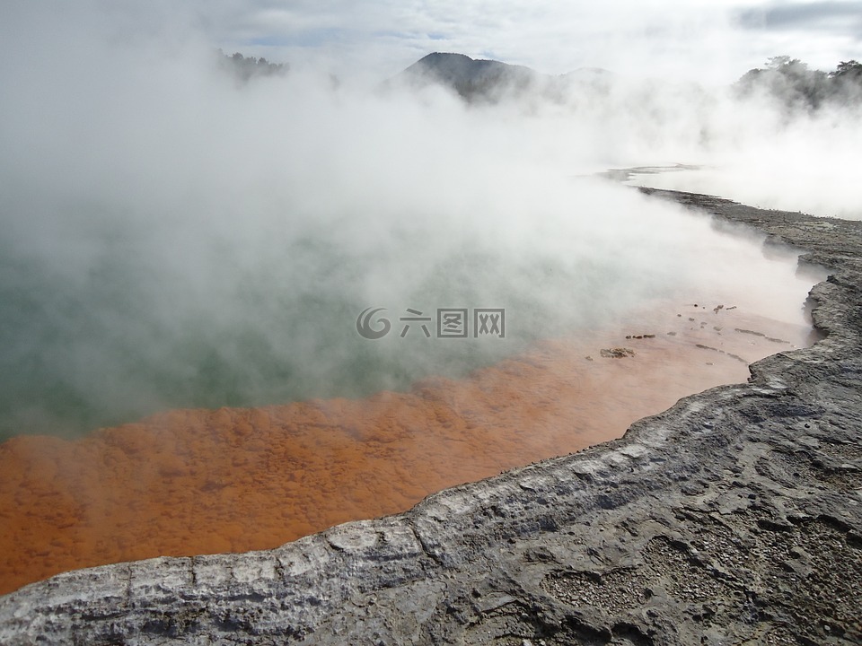 热水,围氧大埔,火山湖