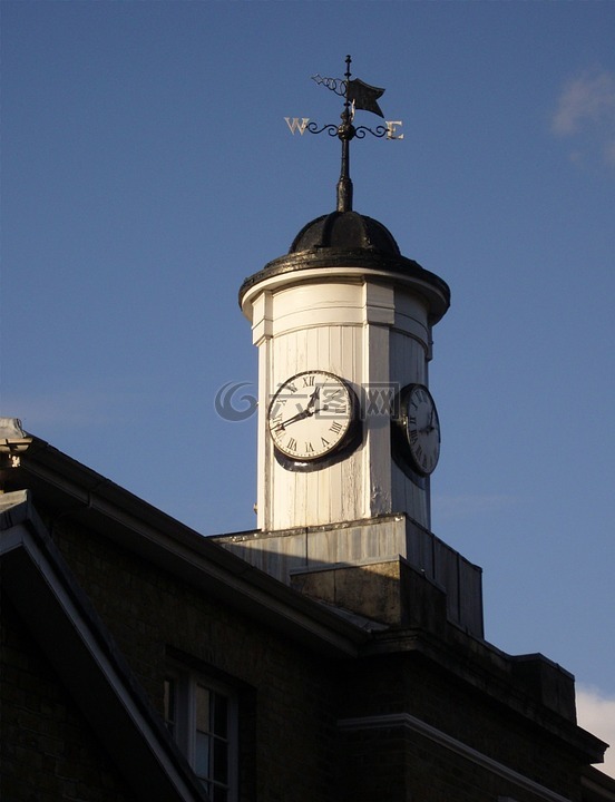维多利亚时代的钟塔,风向标,双面钟塔
