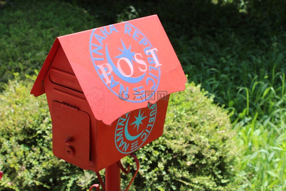 邮件框,红色邮箱,邮寄