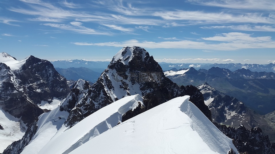 奇峰罗塞格,高山,伯尔尼纳